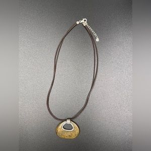 Retired Silpada Designs Bronzite Pendant Necklace